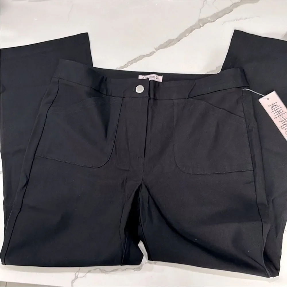 Nanette Nanette Lepore | Women’s Black Crop Flare Casual Dress Pants size 14 - Picture 3 of 7